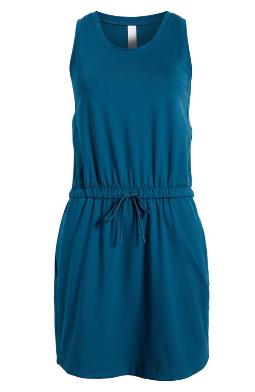 Shop Zella Live In Sleeveless Dress In Teal Seagate