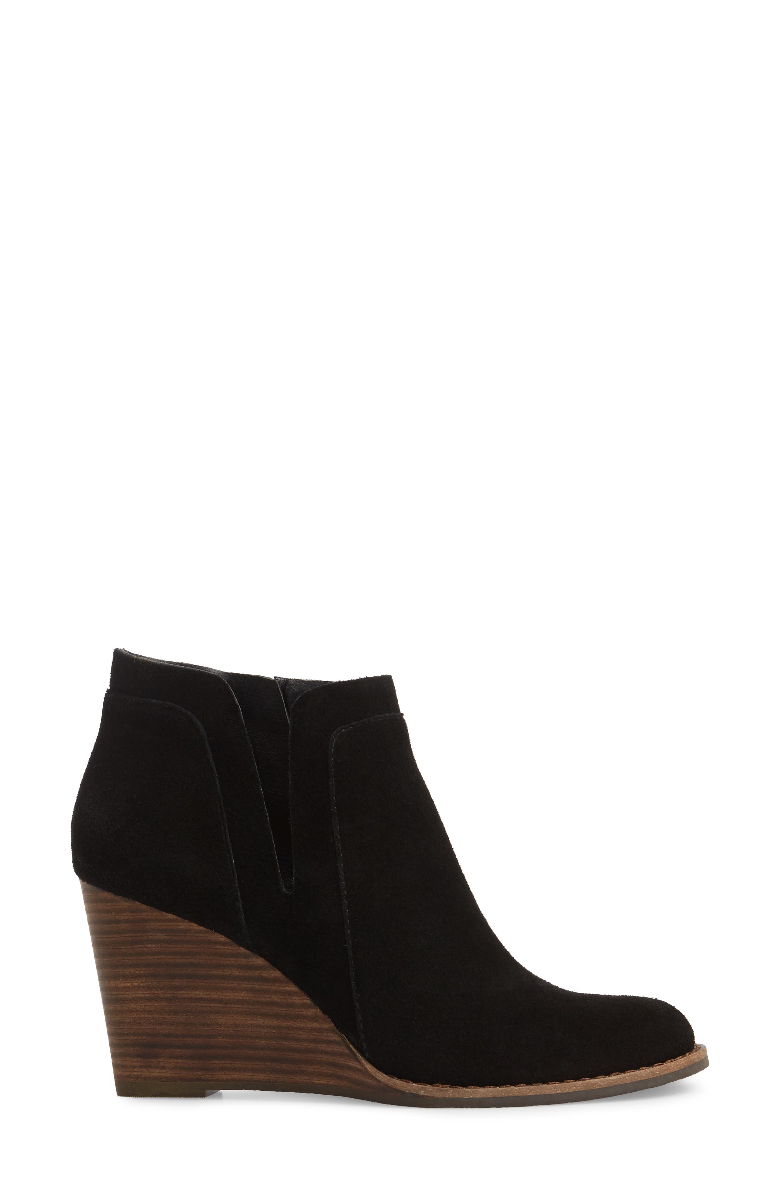 lucky brand yabba wedge bootie black