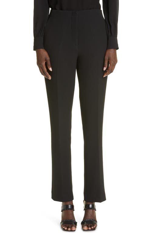 St. John Collection Michelle Stretch Crepe Slim Leg Pants Black at Nordstrom,