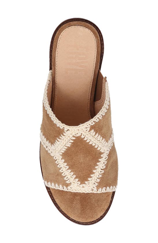 Shop Frye Pipa Crochet Platform Sandal In Almond