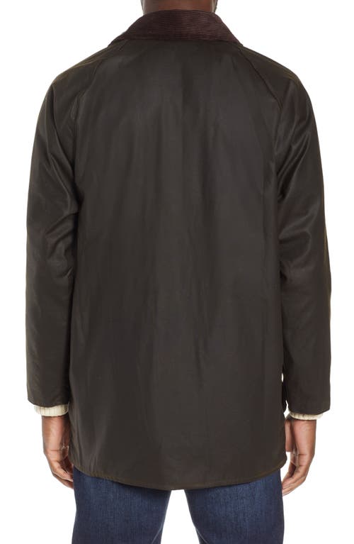 Barbour Beaufort Long Sleeved Snapped Jacket In Olive