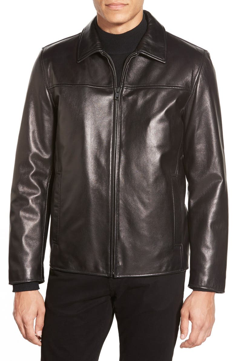 Vince Camuto Leather Jacket with Removable Liner | Nordstrom