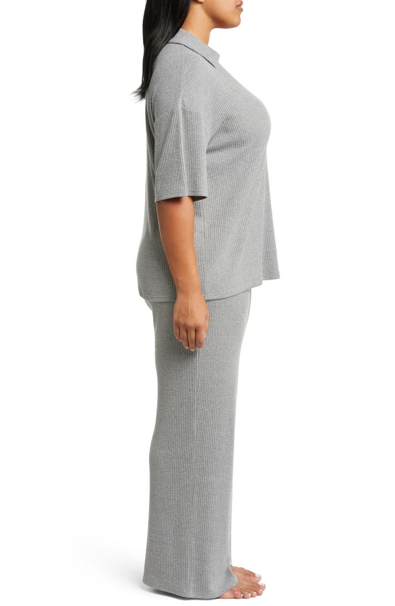 Open Edit Ribbed Pajamas, Alternate, color,