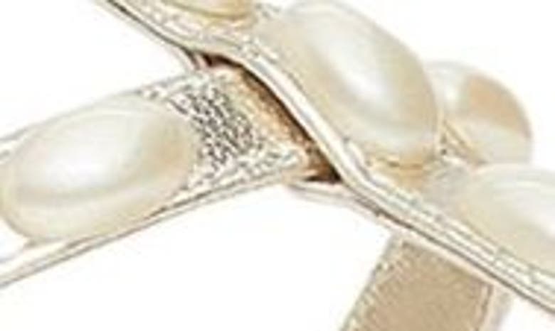 Shop Stuart Weitzman Pearlita Flat Sandal In Light Gold