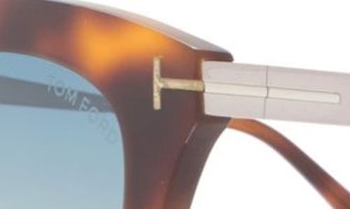 Shop Tom Ford 49mm Cat Eye Sunglasses In Blonde Havana/gradient Green