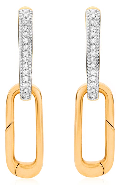 Monica Vinader Alta Capture Diamond Earrings in Yellow Gold at Nordstrom