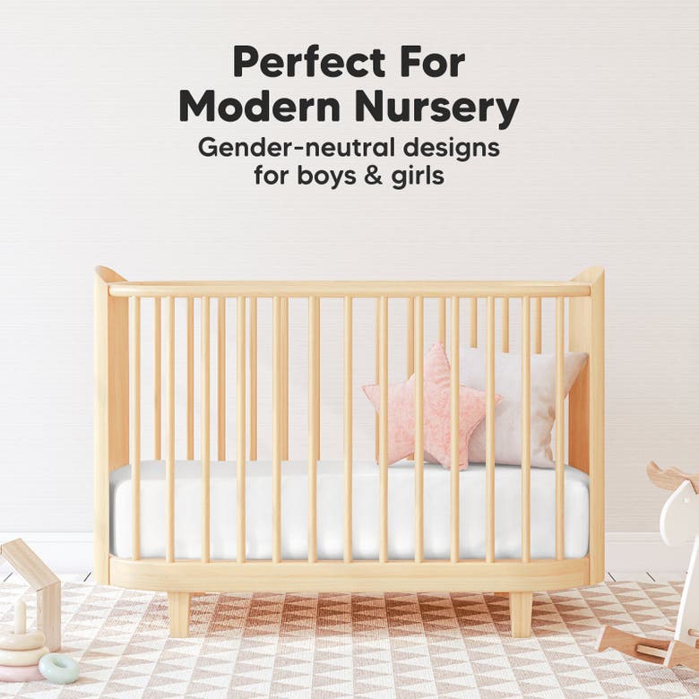 Keababies Isla Fitted Mini Crib Sheets In Soft White