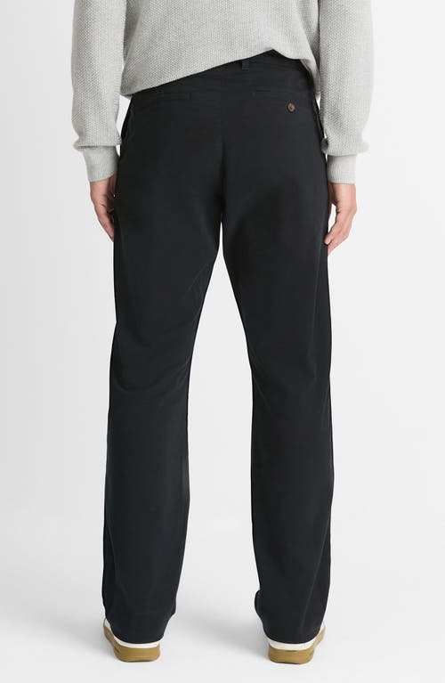 Vince Louie Peached Stretch Cotton Pants In Black
