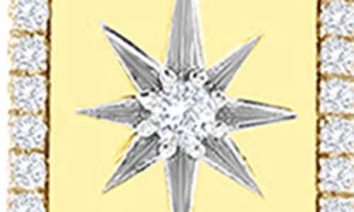 Simona Cubic Zirconia Star Dog Tag Pendant Y-necklace In Gold