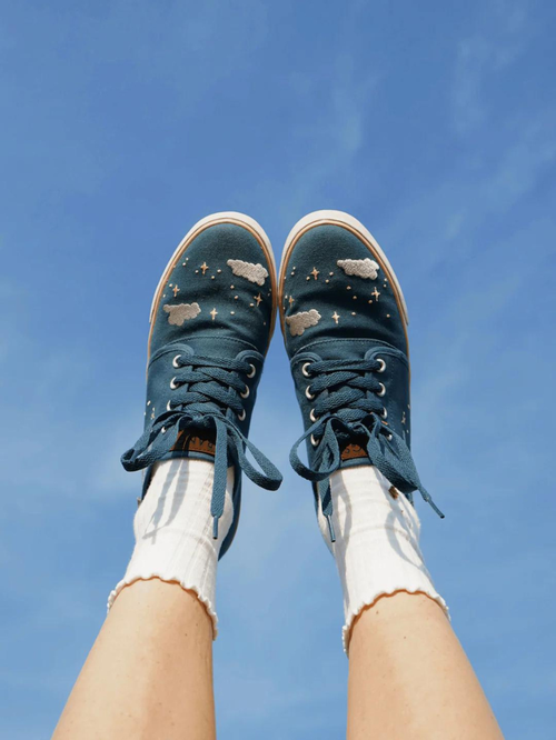 Bangs Shoes Enchanted Skylight Low Top In Navy Blue