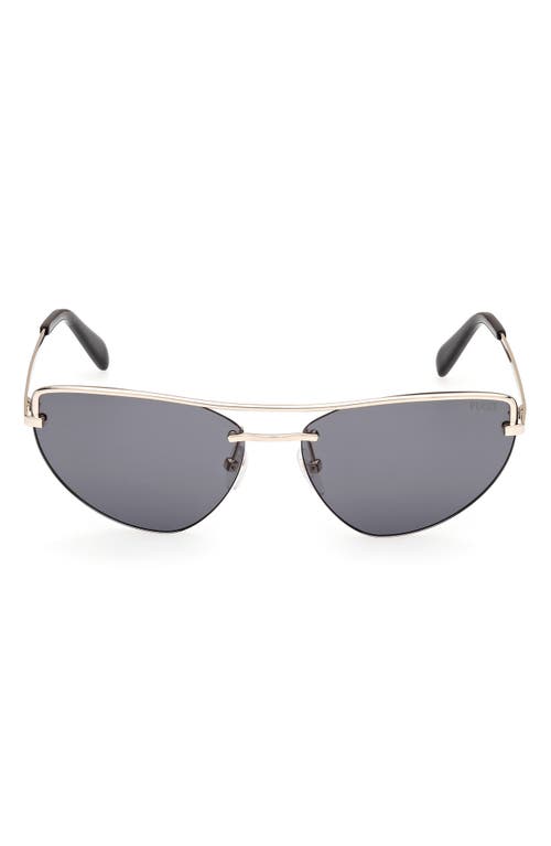 Emilio Pucci 59mm Cat Eye Sunglasses in Gold /Smoke 