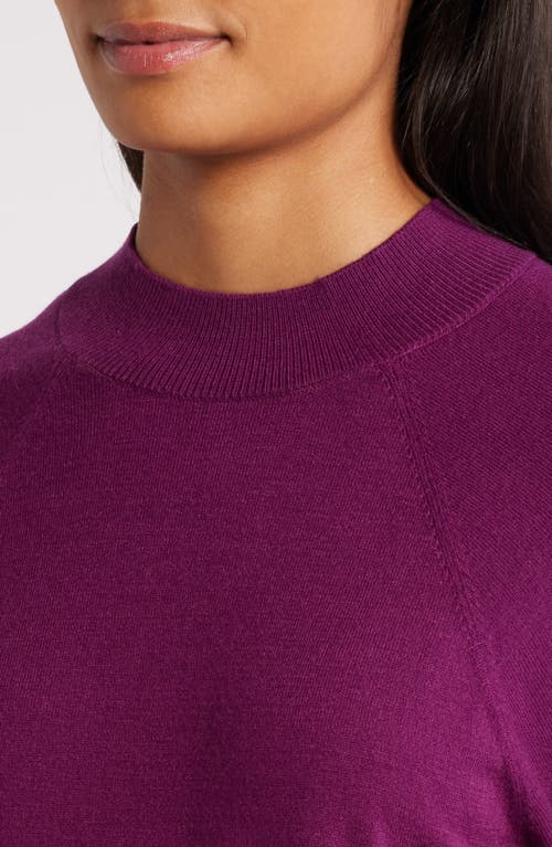 Sam Edelman Two-piece Look Long Sleeve Sweater Dress In Berry