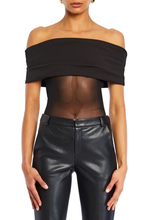 SER.O.YA Willa Bodysuit in Black 