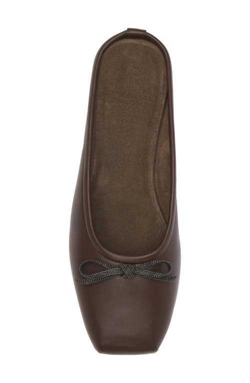 Brunello Cucinelli Ballet Bow Mule In Brown
