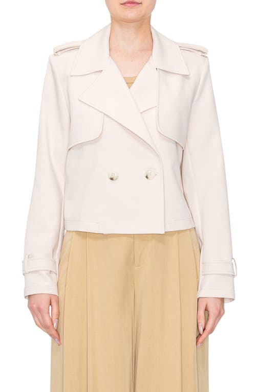 Crop Trench Blazer in Taupe