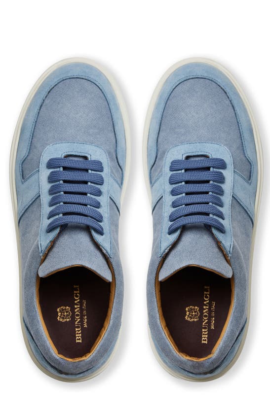 Shop Bruno Magli Darian Sneaker In Light Blue Canvas