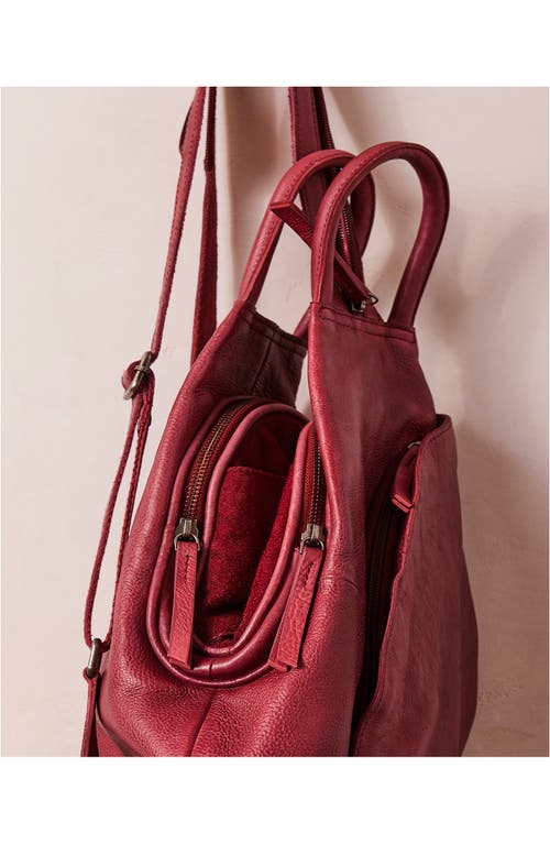 Free People We The Free Soho Convertible Leather Backpack In Crimson