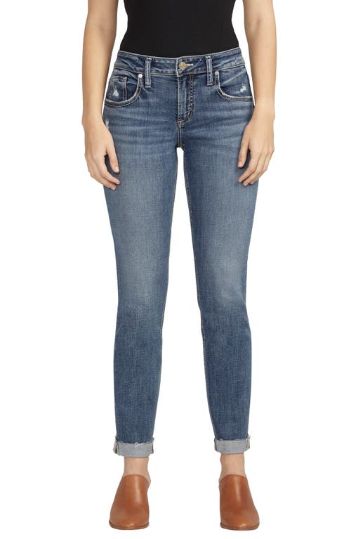 Silver Jeans Co. Mid Rise Slim Boyfriend Jeans in Indigo at Nordstrom