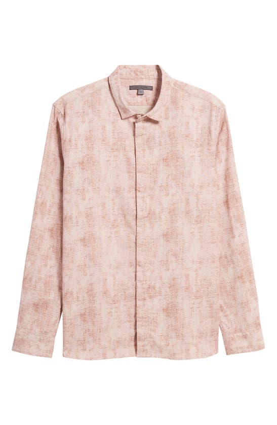Shop John Varvatos Rodney Button-up Shirt In Worn Mauve