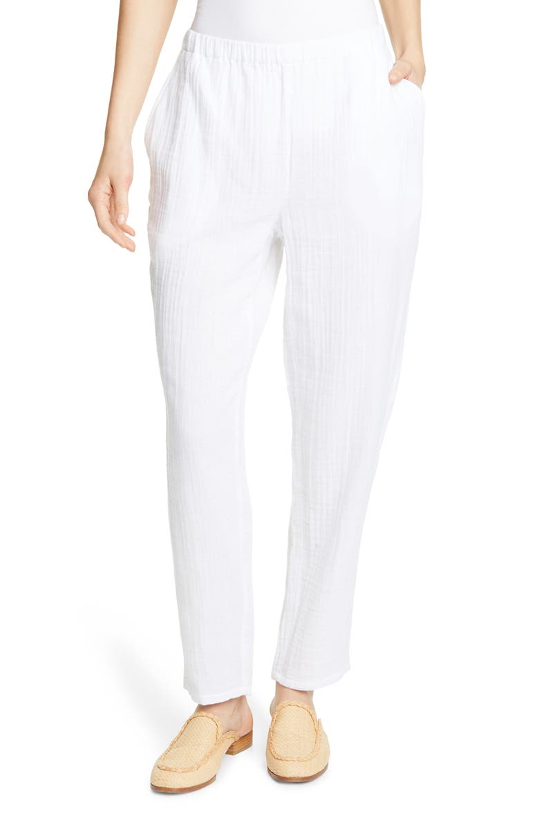 Eileen Fisher Tapered Organic Cotton Pants (Regular & Petite) | Nordstrom