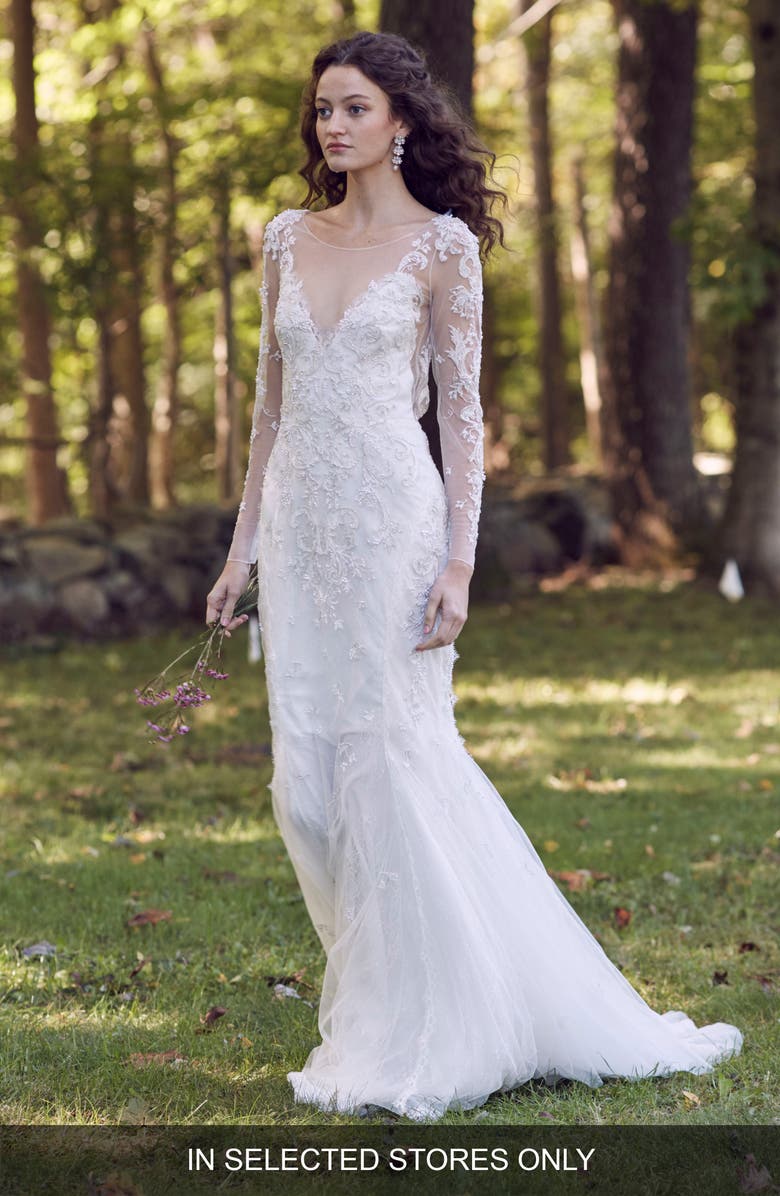 Marchesa Notte Parker Lace & Tulle Wedding Dress | Nordstrom