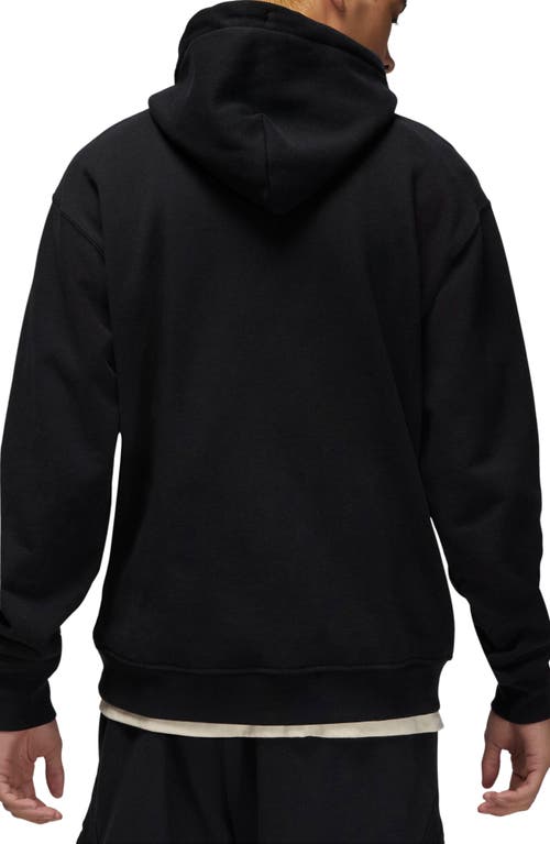 Shop Jordan Essentials Statement Fleece Hoodie In Black/sail