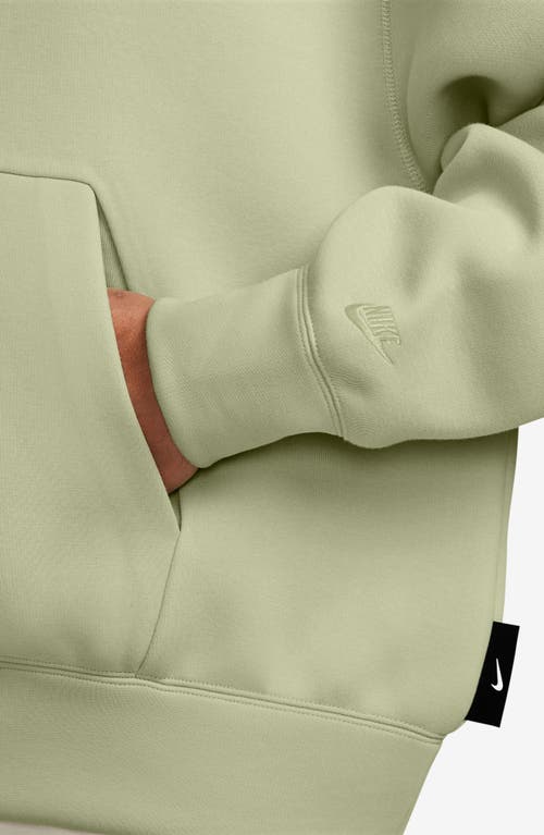 Shop Nike Reimagined Oversize Tech Fleece Hoodie In Olive Aura/olive Aura