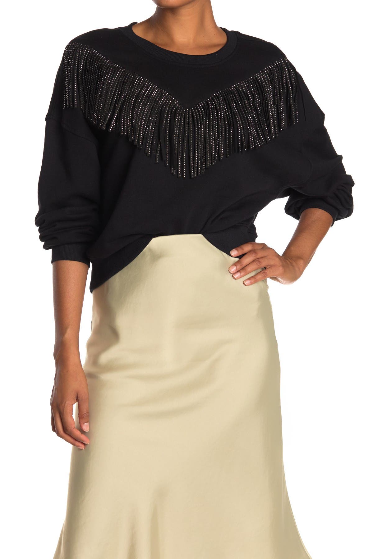 sweatshirt with fringe