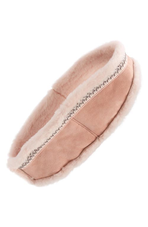 UGG(r) Tasman Genuine Shearling Headband in Apple Blossom at Nordstrom, Size Large