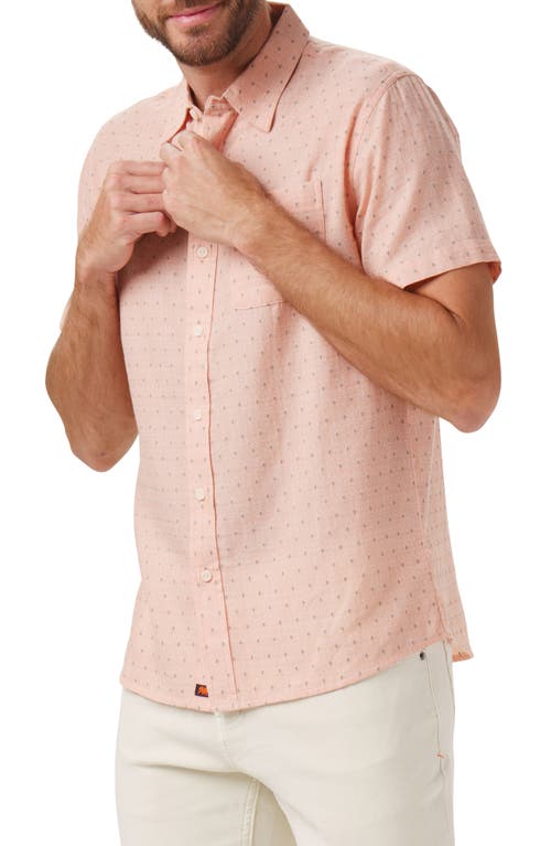 Freshwater Short Sleeve Button-Up Shirt in Double Nep Copper Dobby