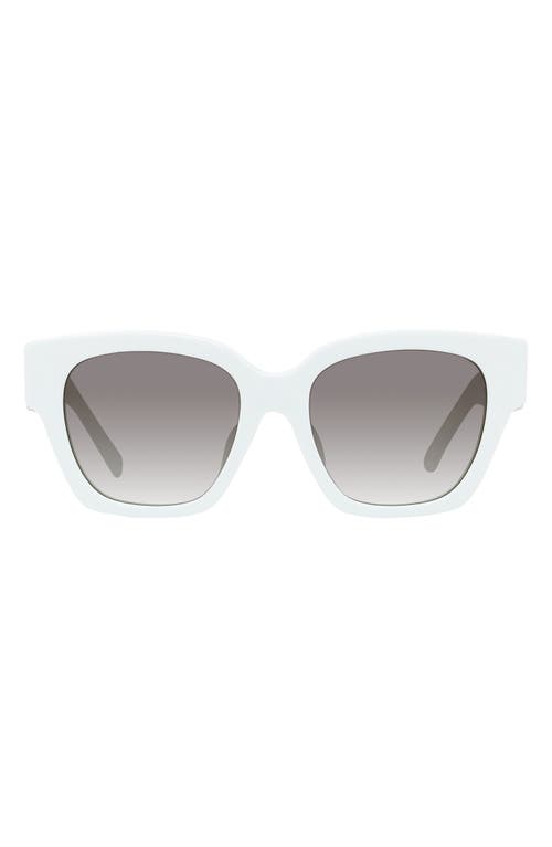 Givenchy 4g 53mm Square Sunglasses In White/gradient Brown