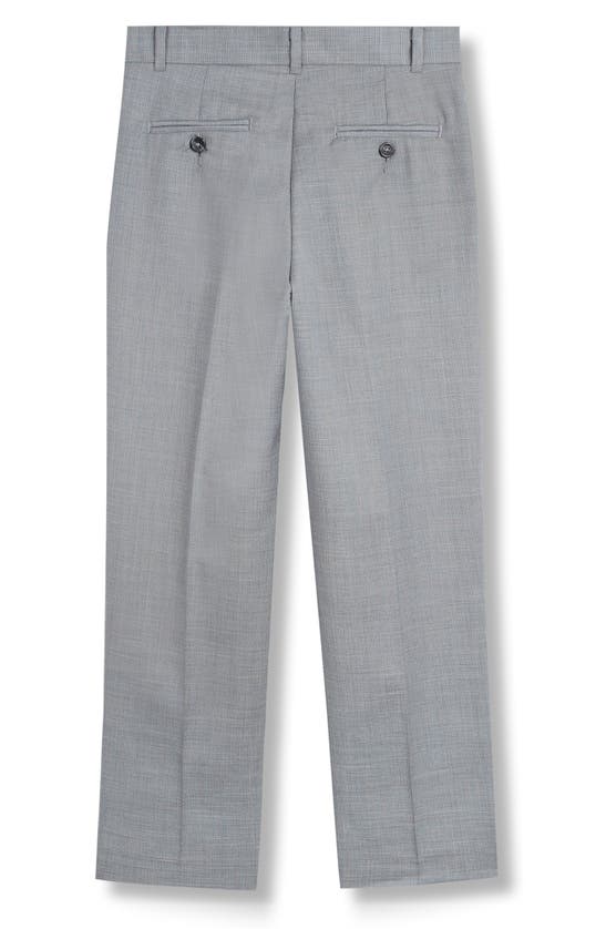Shop Calvin Klein Kids' Sharkskin Deco Dress Pants In Light Grey