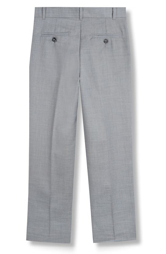Calvin Klein Kids' Sharkskin Deco Dress Pants In Light Grey