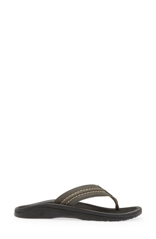 Shop Olukai Hokua Flip Flop In Kona/onyx