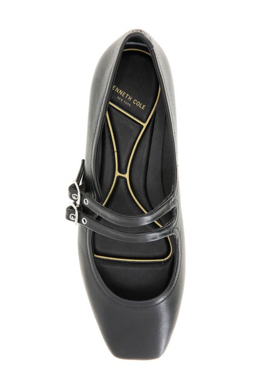 Shop Kenneth Cole Jasmine Mary Jane Flat In Black Leather