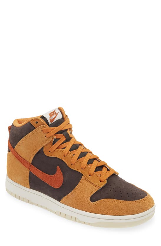 Nike Dunk High Retro Premium Basketball Sneaker In Orange