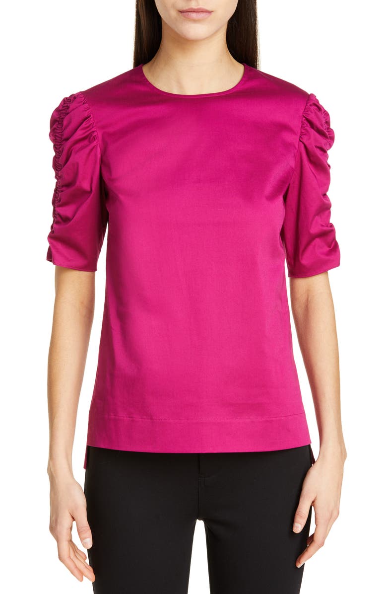 Ted Baker London Clelly Ruched Sleeve Top | Nordstrom