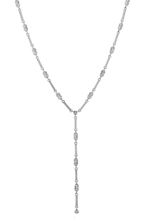 LILI CLASPE Veda Cubic Zirconia Y-Necklace in Silver