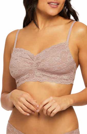 DKNY Women's Sheers Wirefree Softcup Bralette Bra, Java, Small