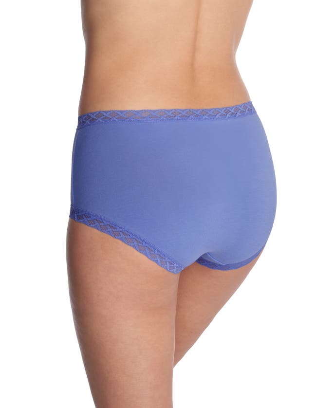 Shop Natori Bliss Cotton Full Brief In French Blue