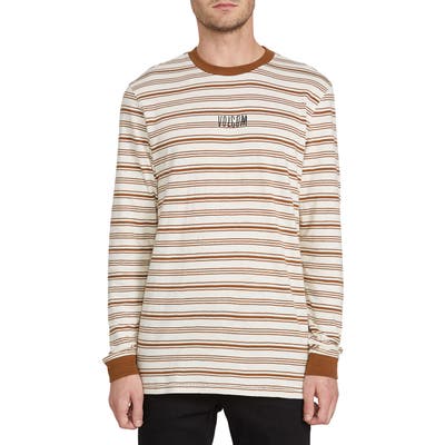 Volcom Fluxer Stripe Long Sleeve T-Shirt, White