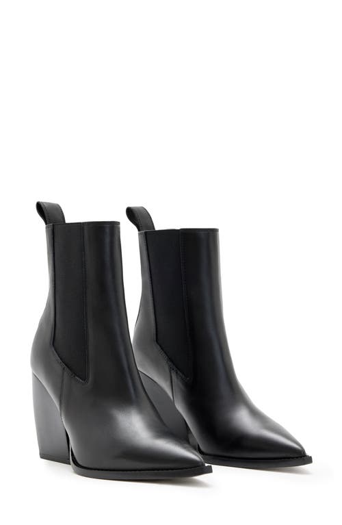 Shop Allsaints Ria Block Heel Bootie In Black