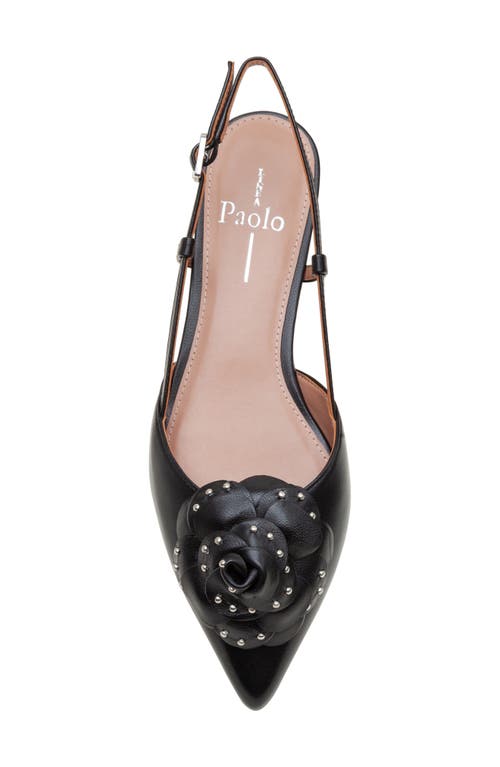 Shop Linea Paolo Cadie Slingback Pointed Toe Flat In Black