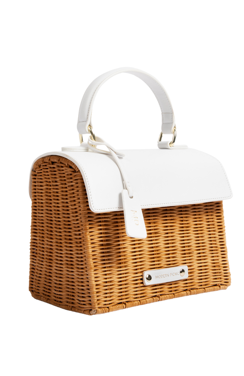 Modern Picnic The Mini Luncher In Dark White Wicker