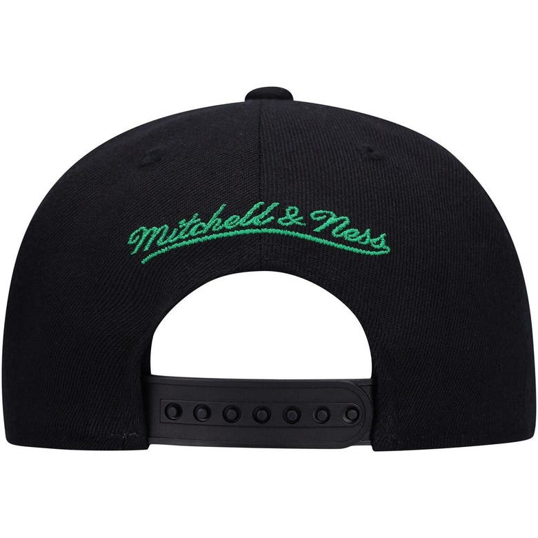 Mitchell & Ness Youth  Black/midnight Green Philadelphia Eagles Team Script Snapback Hat In Black