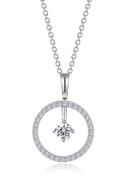 Shop Lafonn Simulated Diamond Lab-created Birthstone Reversible Pendant Necklace In White/april