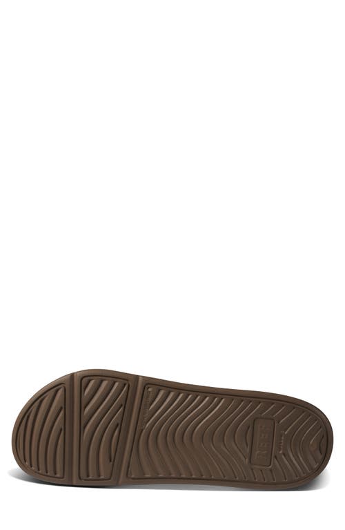Shop Reef Oasis Double Up Slide Sandal In Fossil/black