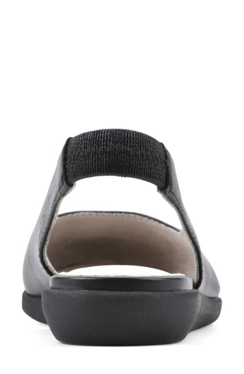 Cliffs By White Mountain Memory Slingback Flat In Black/smooth