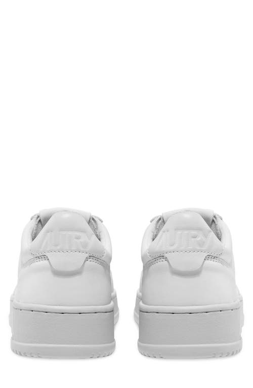 Shop Autry Medalist Low Sneaker In Goat/goat White