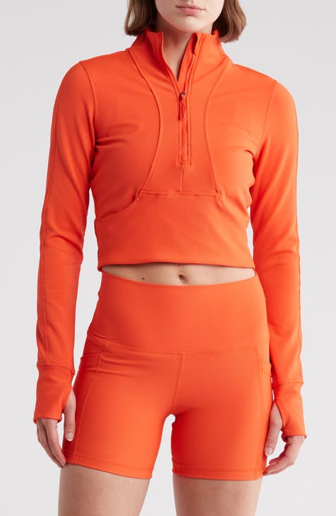 Academy Crop Rib Half-Zip Pullover